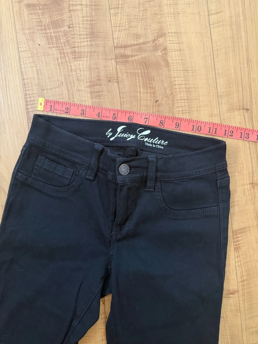 Juicy Couture Low Rise Black Skinny Jeans Brand New Vintage Y2K XS